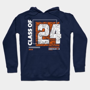 Class of 2024 Urban Streetwear // Graduation Class of '24 Orange Hoodie